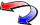 A red and blue arrow pointing to the right.
